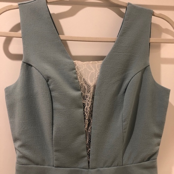 Fit and Flare Powder Blue Dress with Lace Size S - Picture 3 of 8